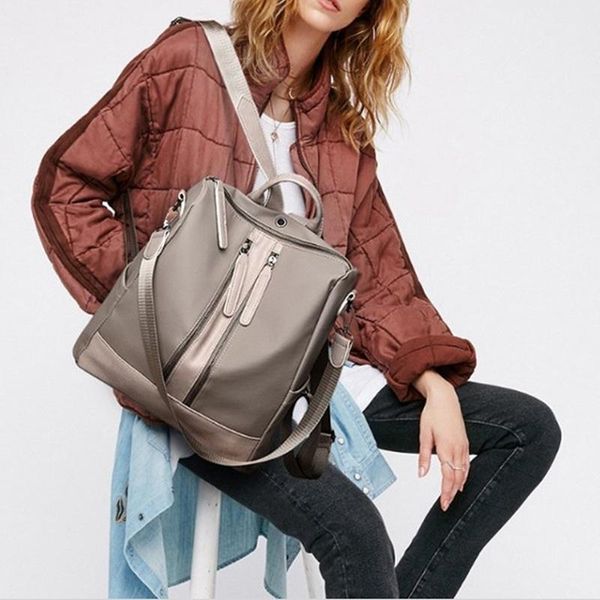 backpack style girl leather school backpacks teenager girls bags large capacity lapshoulder travel mochila women